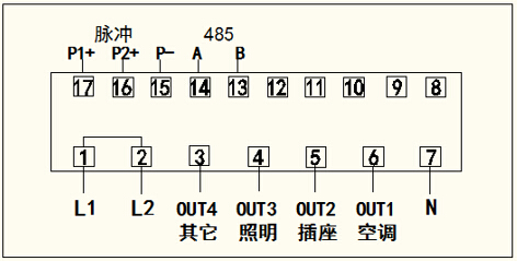 四回路電能表端子接線圖